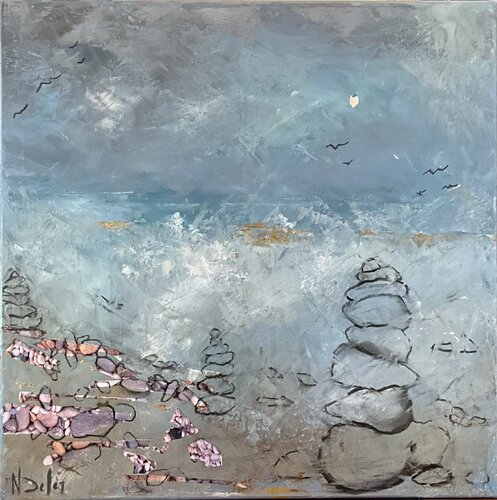 Être là et tenir ! by Nadine Defer, Painting for Sale on Select