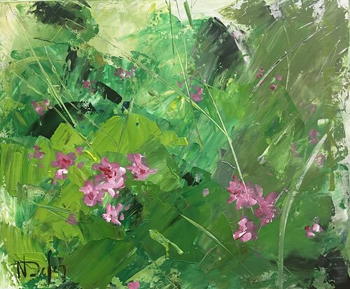 « LE MURMURE DU VERT » by Nadine Defer, Painting for Sale on Select