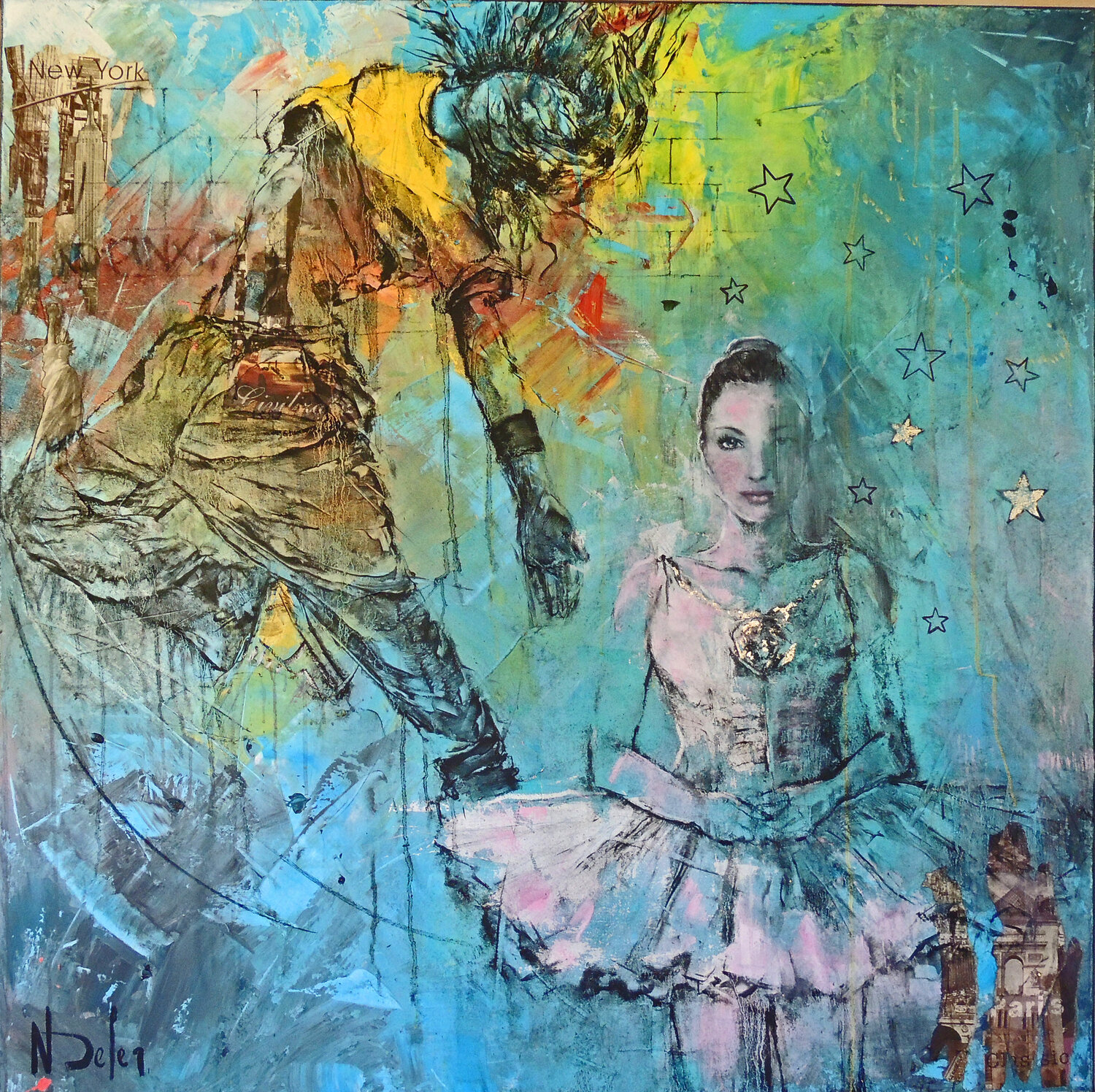 PHÉNOMÈNES Nadine Defer Original painting for sale