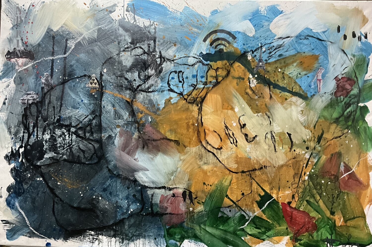 « A l’origine … » Nadine Defer Original painting for sale