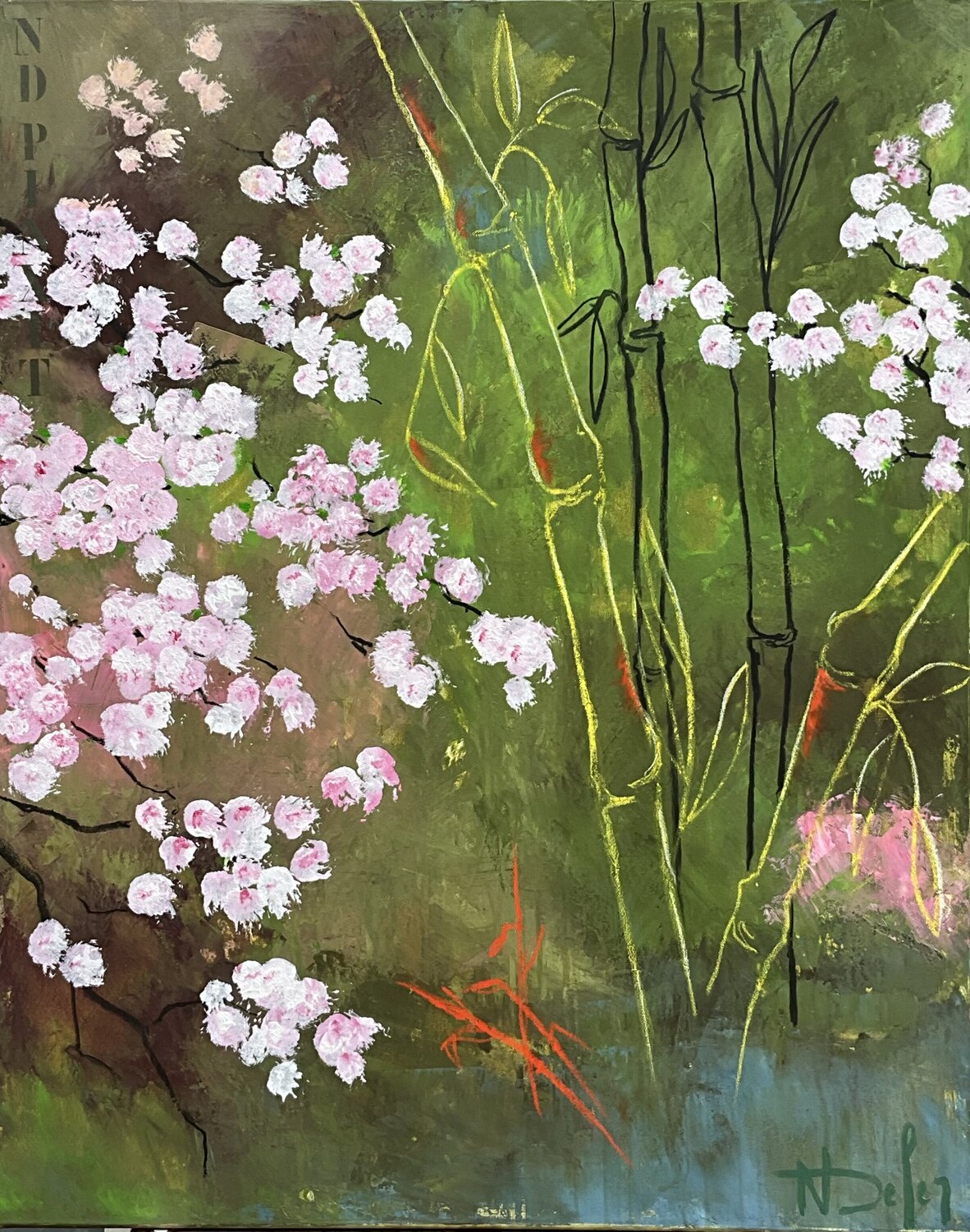 DIALOGUE VEGETAL Nadine Defer Original painting for sale