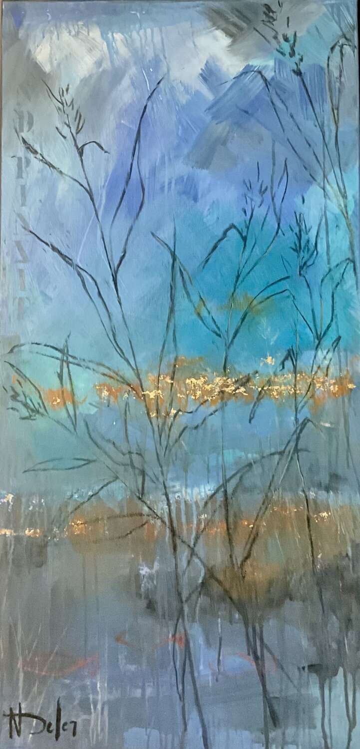 L’étang » Nadine Defer Original painting for sale
