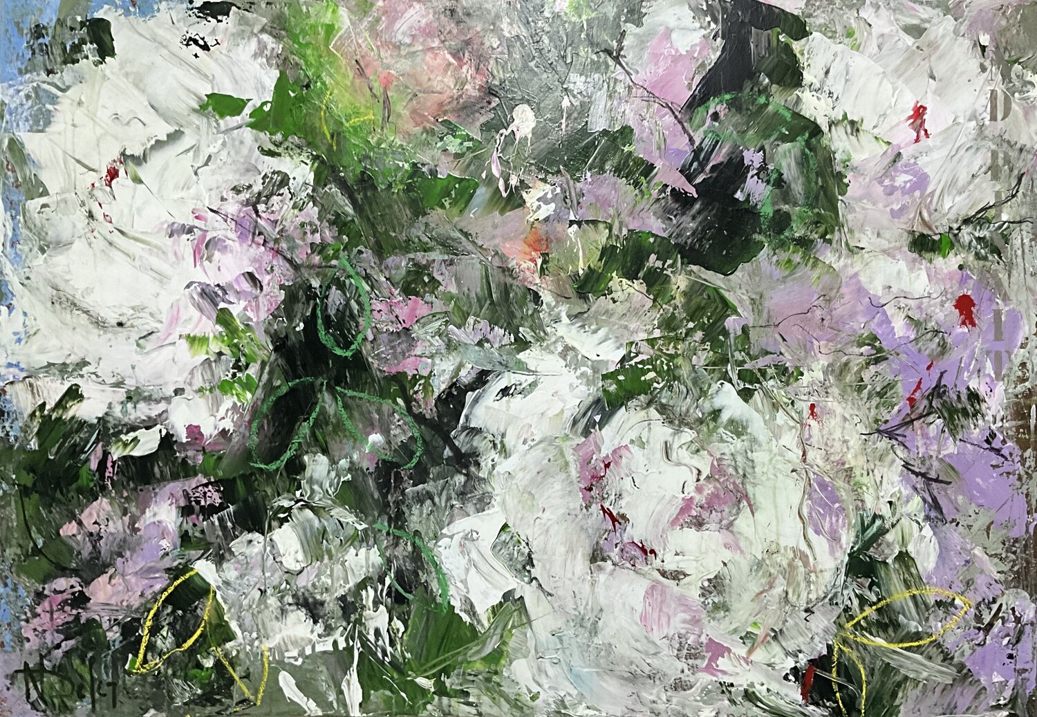 Jardin en suspens Nadine Defer Original painting for sale