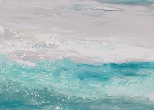 Caricia de aguas turquesas by Laura Alonso, Painting for Sale on Select