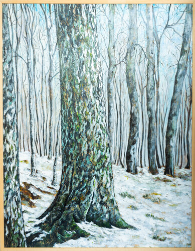bosco in primavera by Piero Casarin, Painting for Sale on Select