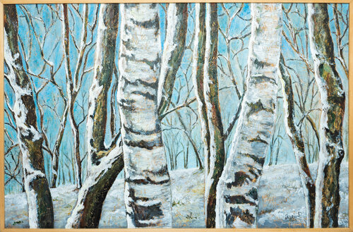 Bosco silente by Piero Casarin, Painting for Sale on Select