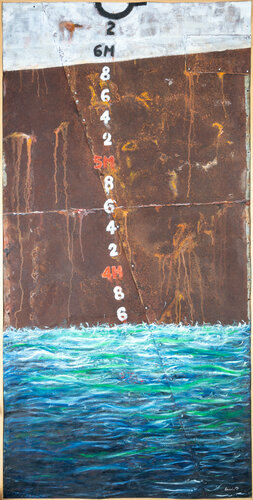 Old Boat by Piero Casarin, Painting for Sale on Select