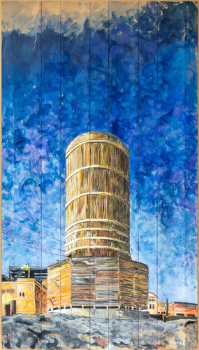 Torre di Marghera Venezia Italy by Piero Casarin, Painting for Sale on Select