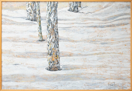ALBERI NELLA NEVE by Piero Casarin, Painting for Sale on Select