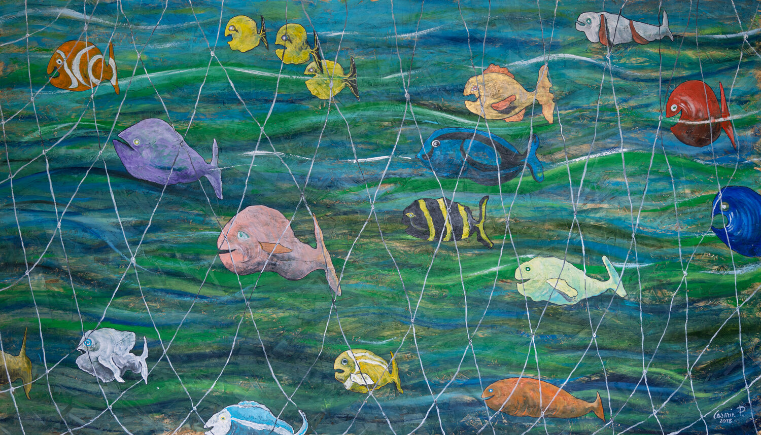 In Rete Piero Casarin Original painting for sale