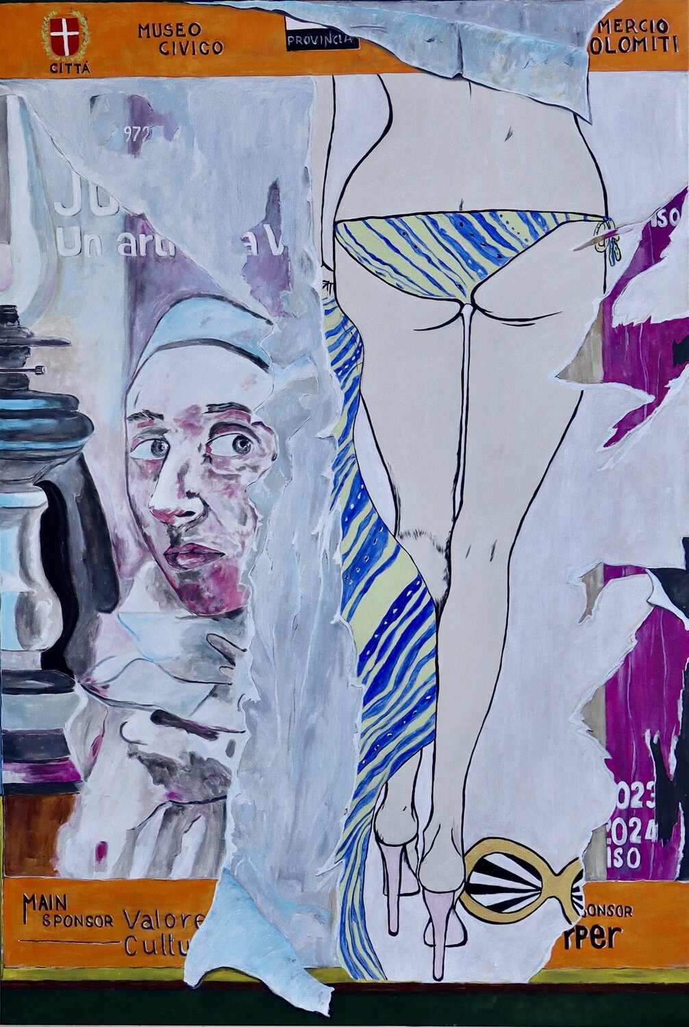 Sguardi Indiscreti Piero Casarin Original painting for sale