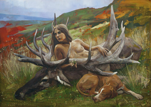 Diana by Oleksii Gnievyshev, Painting for Sale on Select