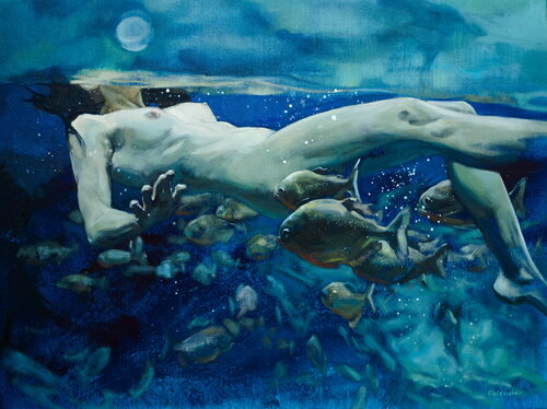Berührung von Wasser by Oleksii Gnievyshev, Painting for Sale on Select