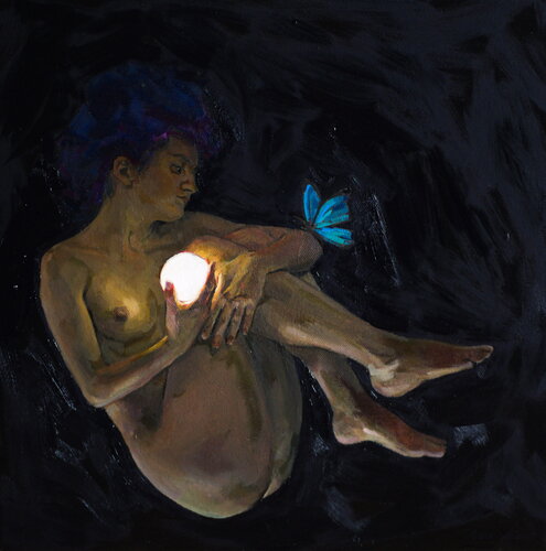 "In der Dunkelheit" by Oleksii Gnievyshev, Painting for Sale on Select