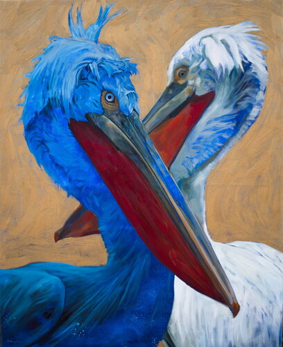 Der Blaue Pelikan by Oleksii Gnievyshev, Painting for Sale on Select