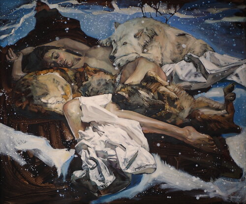 Wolfswärme by Oleksii Gnievyshev, Painting for Sale on Select