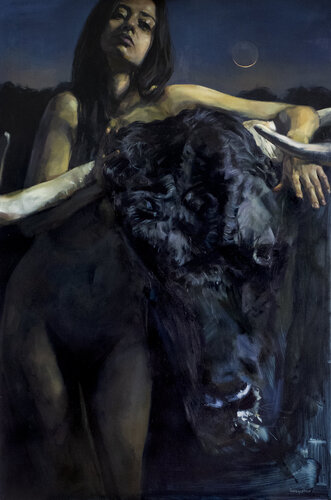 Europa and the Bull by Oleksii Gnievyshev, Painting for Sale on Select