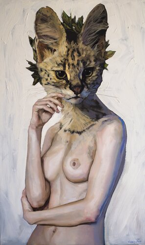 Serval by Oleksii Gnievyshev, Painting for Sale on Select