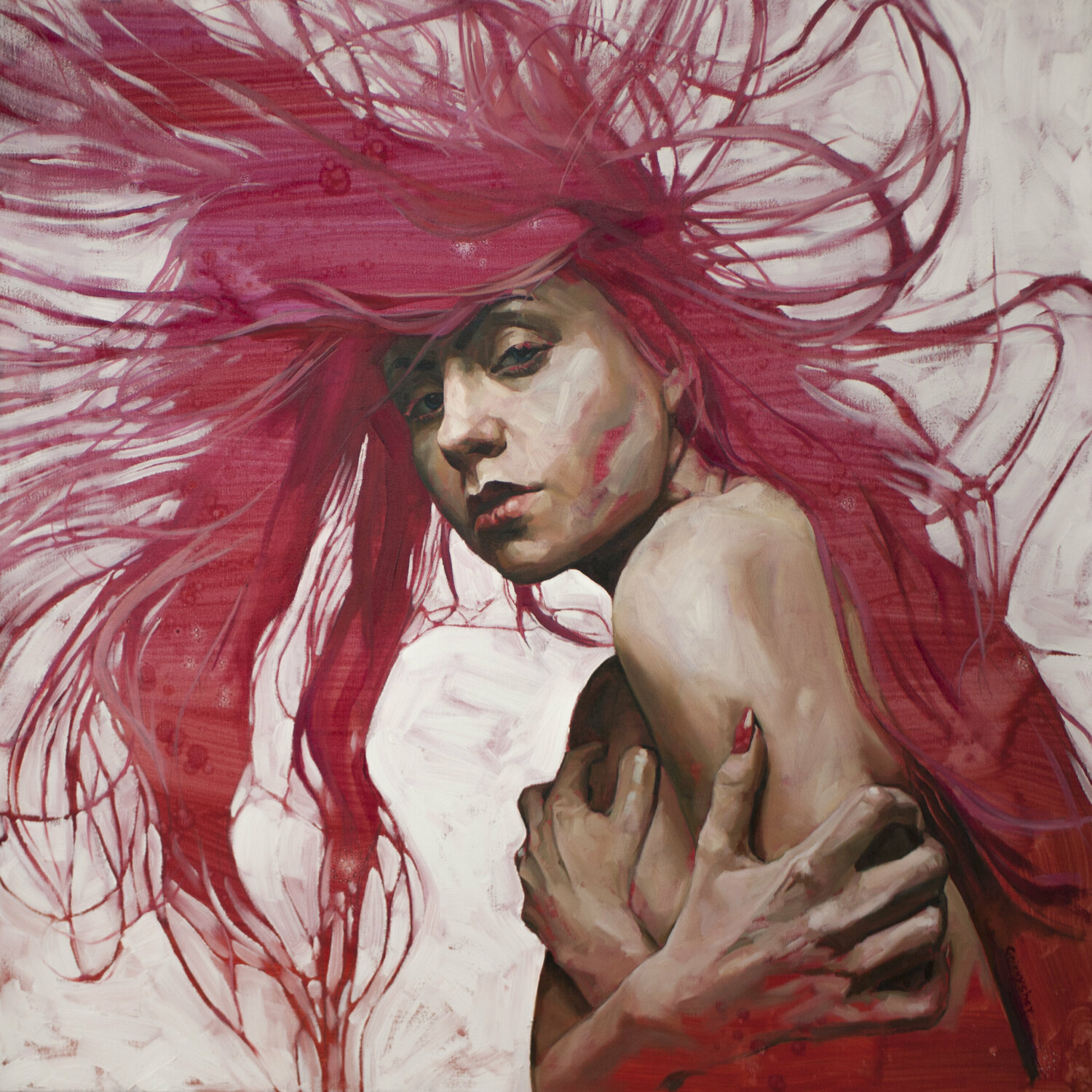 Aurora - portrait Oleksii Gnievyshev Original painting for sale