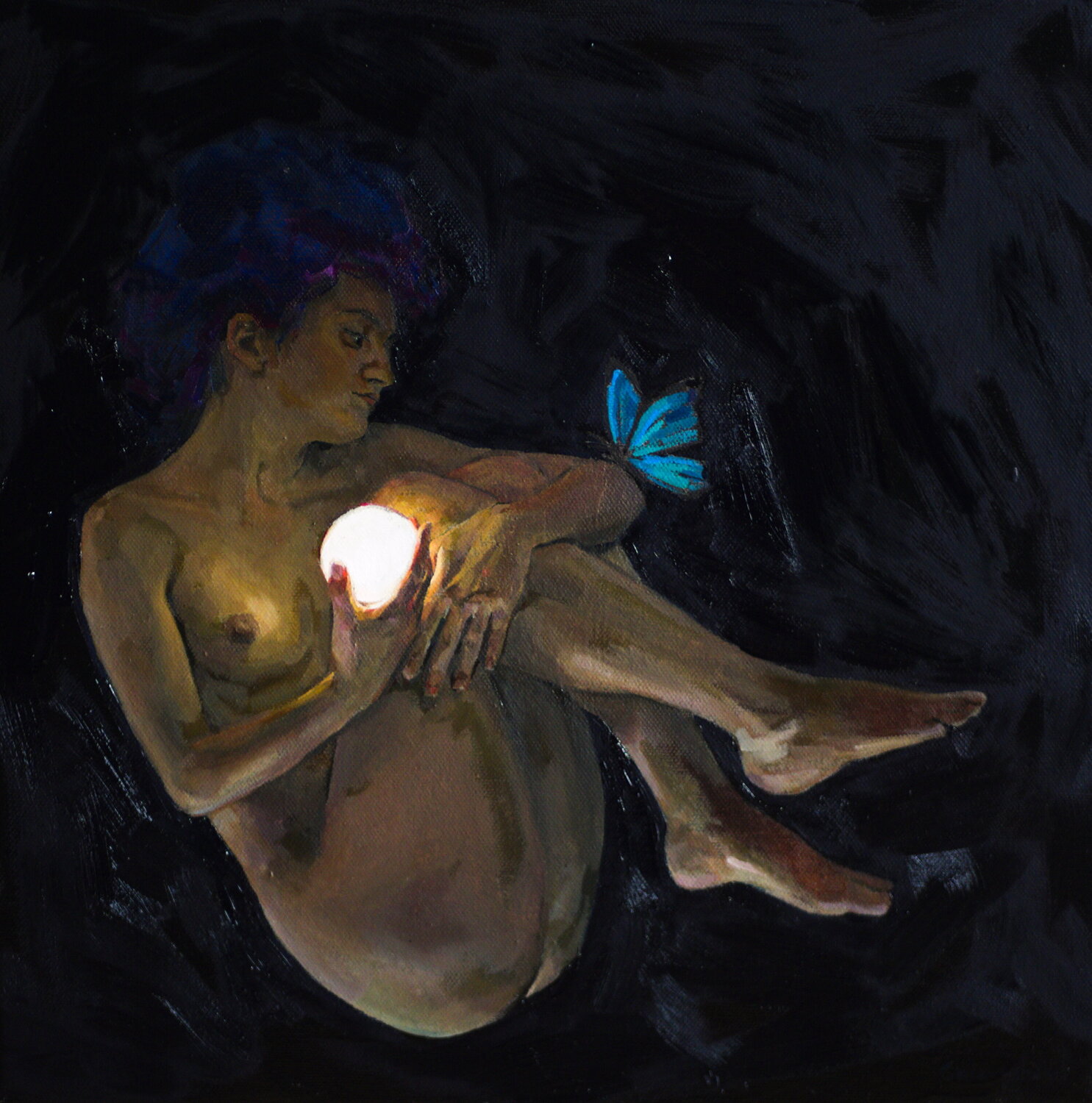 "In der Dunkelheit" Oleksii Gnievyshev Original painting for sale