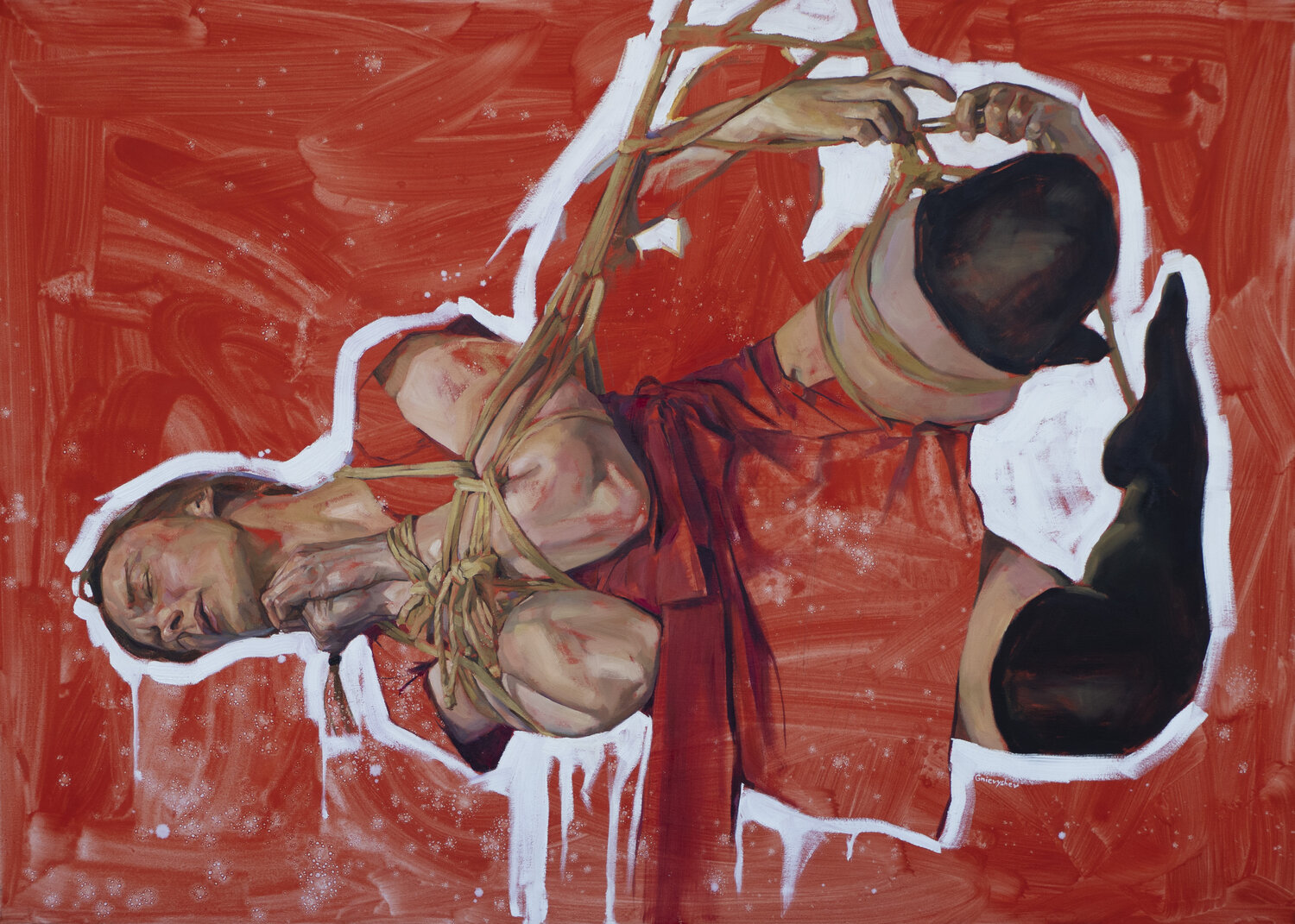 Shibari Oleksii Gnievyshev Original painting for sale