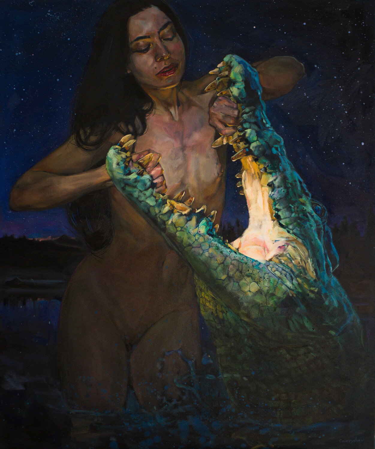 Die gestohlene Sonne Oleksii Gnievyshev Original painting for sale