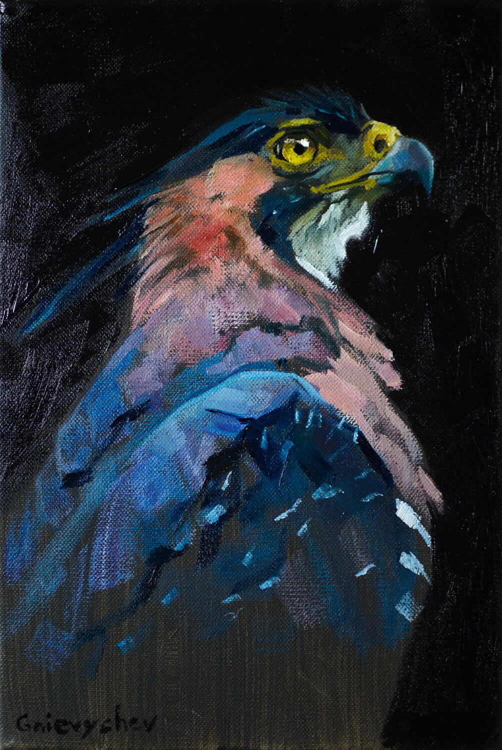 Hawk-Eagle Oleksii Gnievyshev Original painting for sale