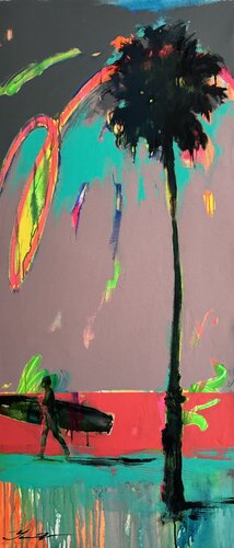 Australian surfing by Yaroslav Yasenev, Painting for Sale on Select