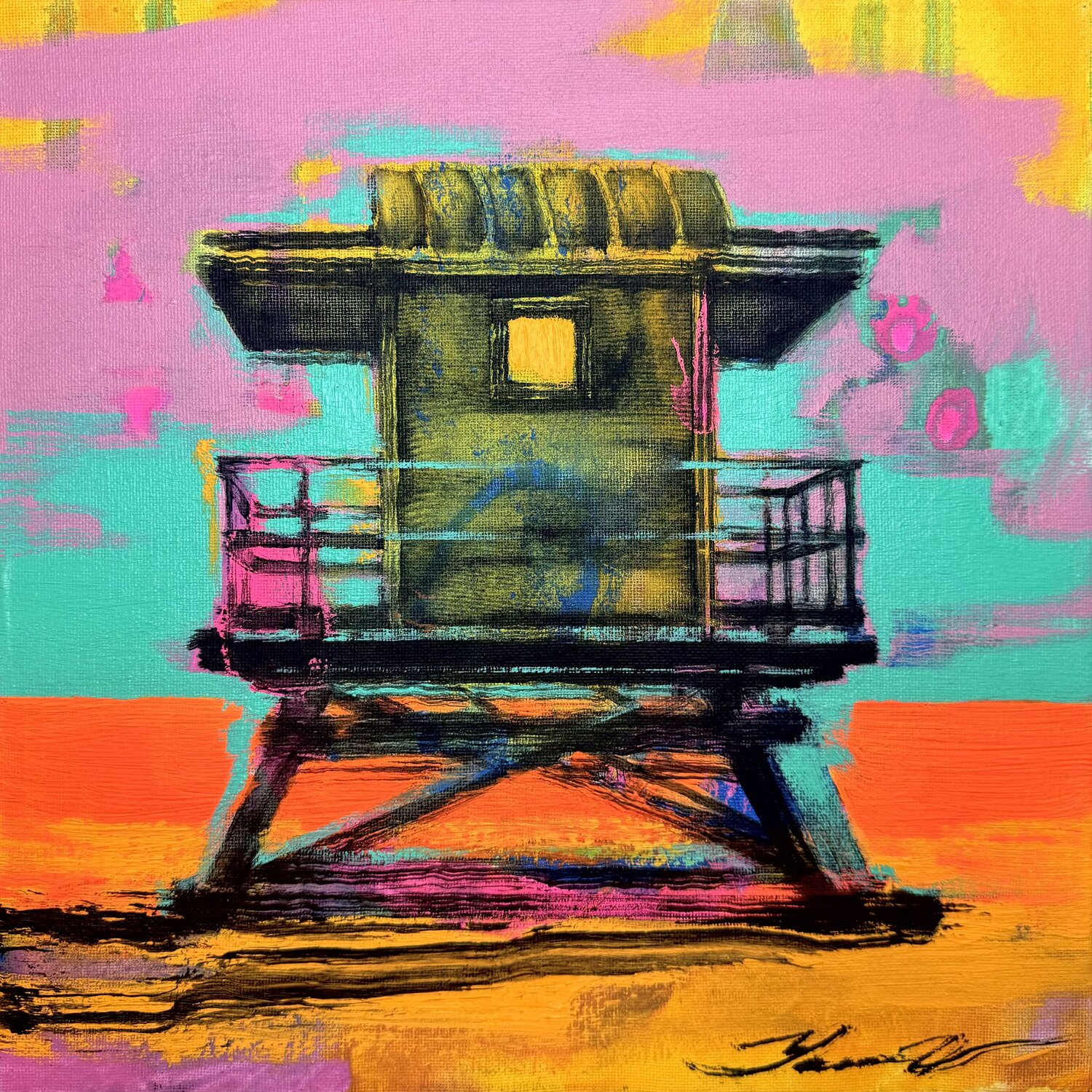 Yellow window Yaroslav Yasenev Original painting for sale