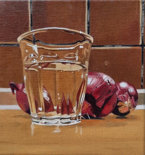 Retsina und Zwiebeln by Ulla Kutter, Painting for Sale on Select