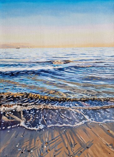Das Meer im Abendlicht by Ulla Kutter, Painting for Sale on Select
