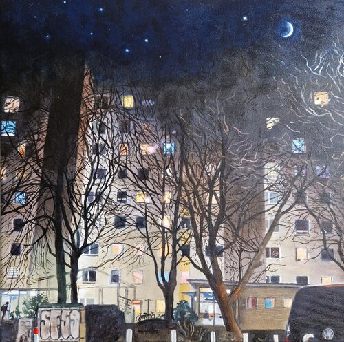 Wer ist schon Zuhause? by Ulla Kutter, Painting for Sale on Select