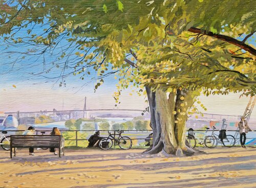 Altonaer Balkon 2 by Ulla Kutter, Painting for Sale on Select