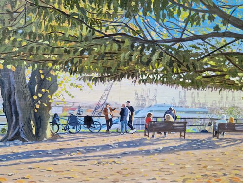 Altonaer Balkon 3 by Ulla Kutter, Painting for Sale on Select
