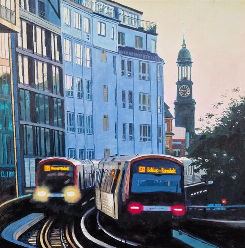 U3 und Michel by Ulla Kutter, Painting for Sale on Select