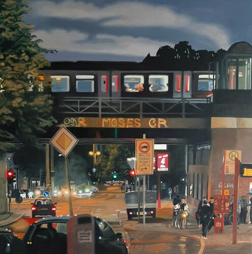 Strassenkreuzung by Ulla Kutter, Painting for Sale on Select