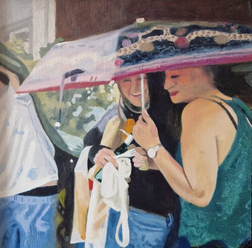 Regen-Party by Ulla Kutter, Painting for Sale on Select