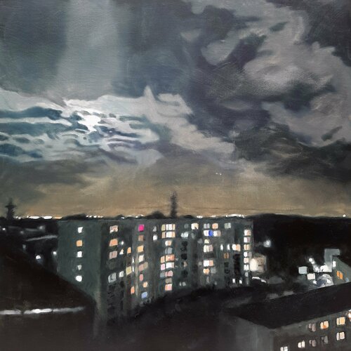 Lichter der Nacht by Ulla Kutter, Painting for Sale on Select