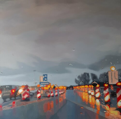 Rainy Day 5 by Ulla Kutter, Painting for Sale on Select