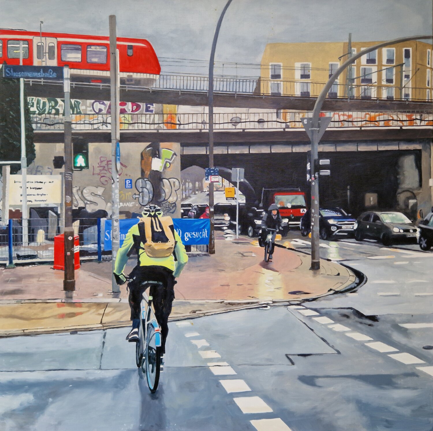 Asphalt Altona II Ulla Kutter Original painting for sale