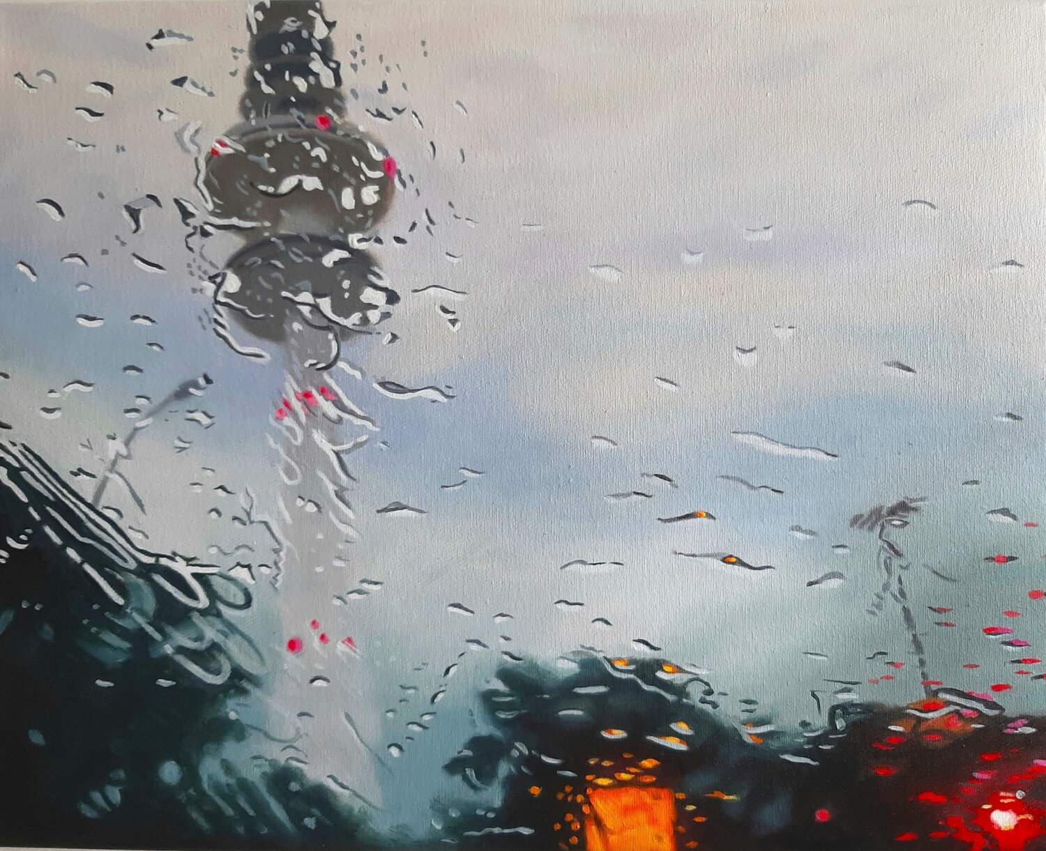 Fernsehturm Ulla Kutter Original painting for sale