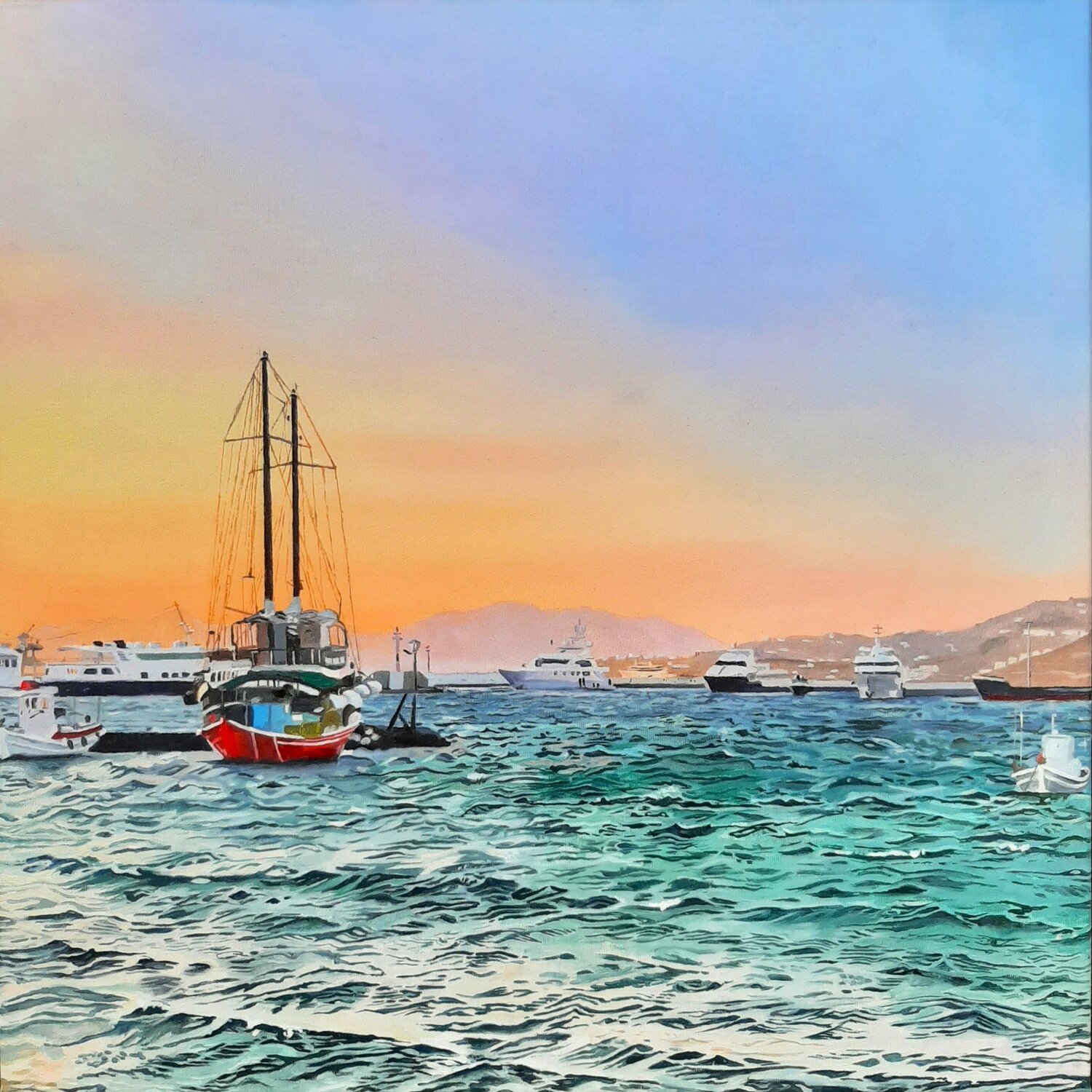 Mykonos Ulla Kutter Original painting for sale