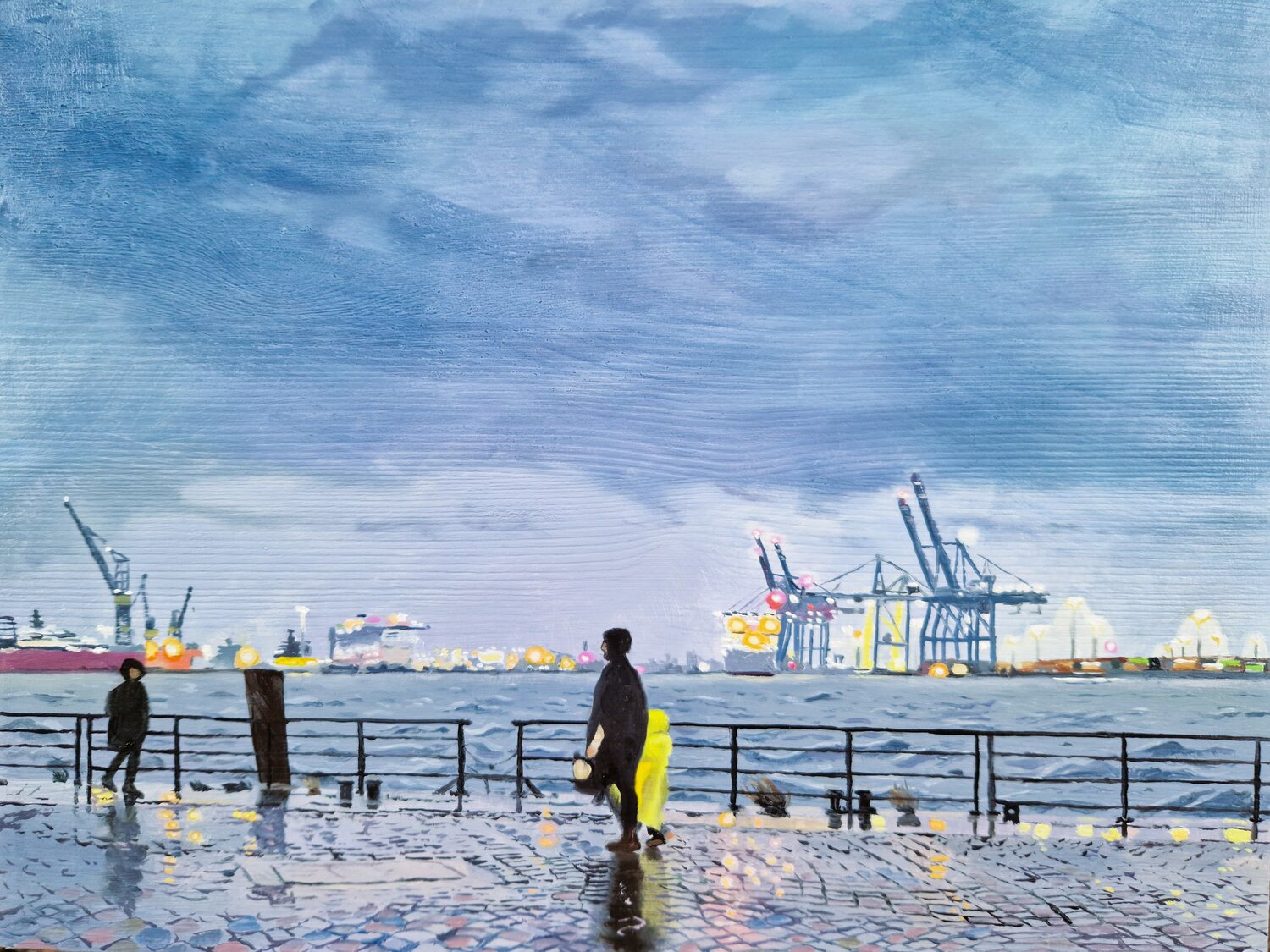 Spaziergang bei Hochwasser Ulla Kutter Original painting for sale