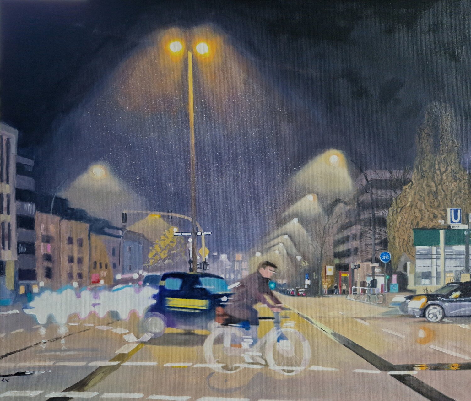 Strassenkreuzung 2 Ulla Kutter Original painting for sale