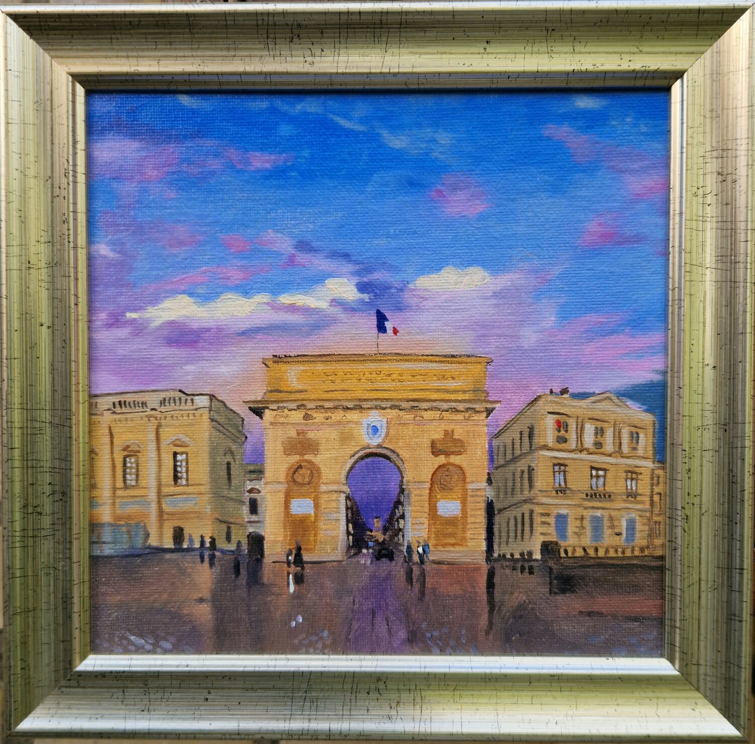 Abendhimmel über Montpellier Ulla Kutter Original painting for sale