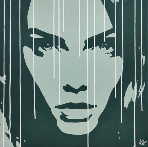 Am I beautiful? - Green version by Kevin Wilczewski, Painting for Sale on Select