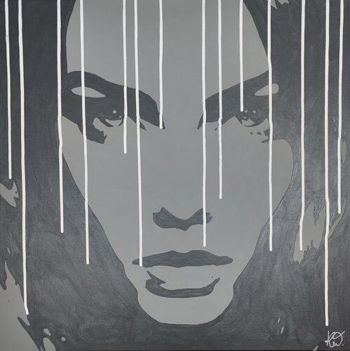 Am I beautiful? - Grey version by Kevin Wilczewski, Painting for Sale on Select