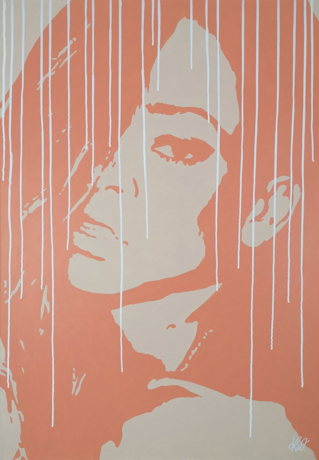 Peachy Kevin Wilczewski Original painting for sale