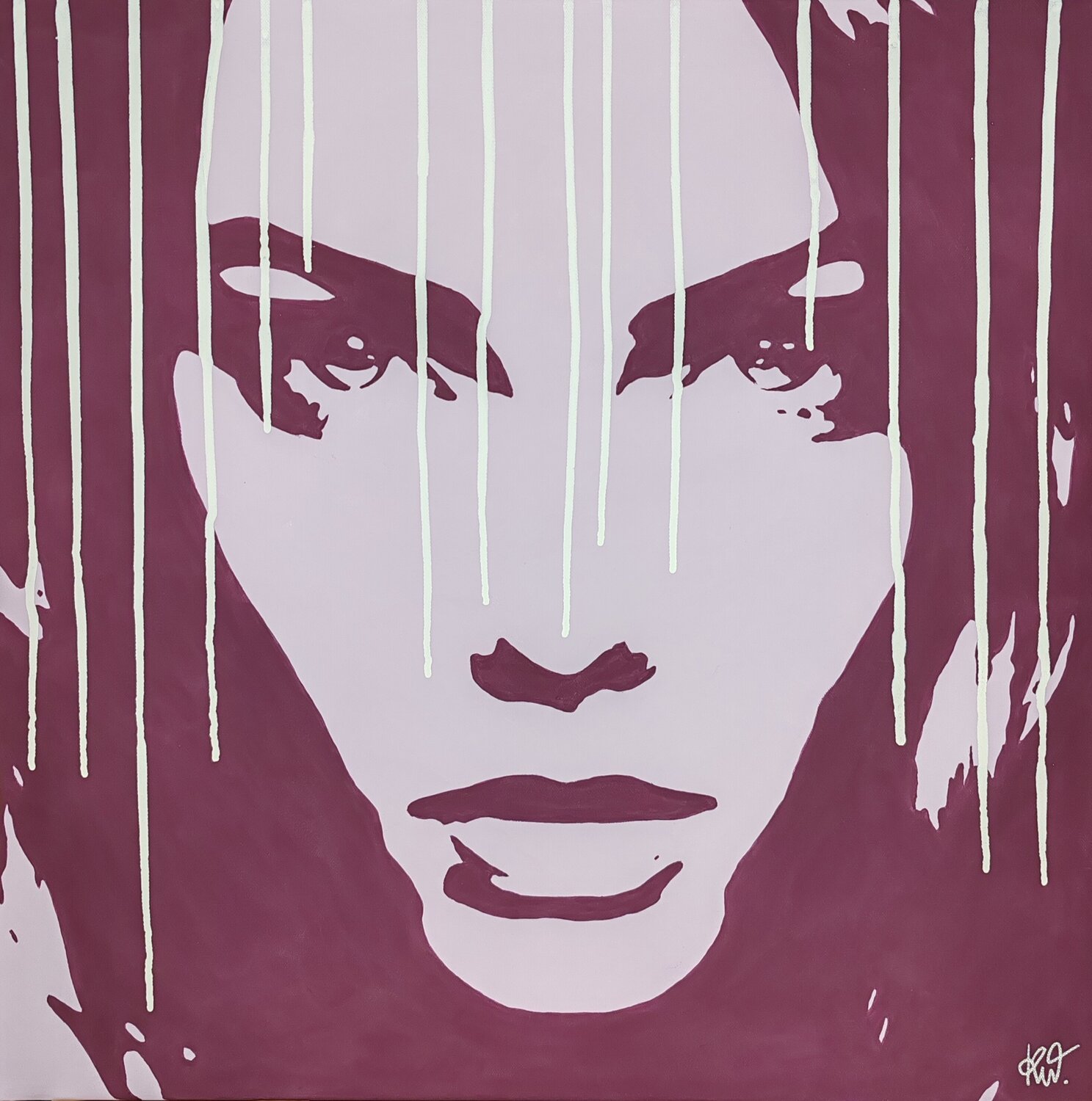 Am I beautiful? - Purple version Kevin Wilczewski Original painting for sale