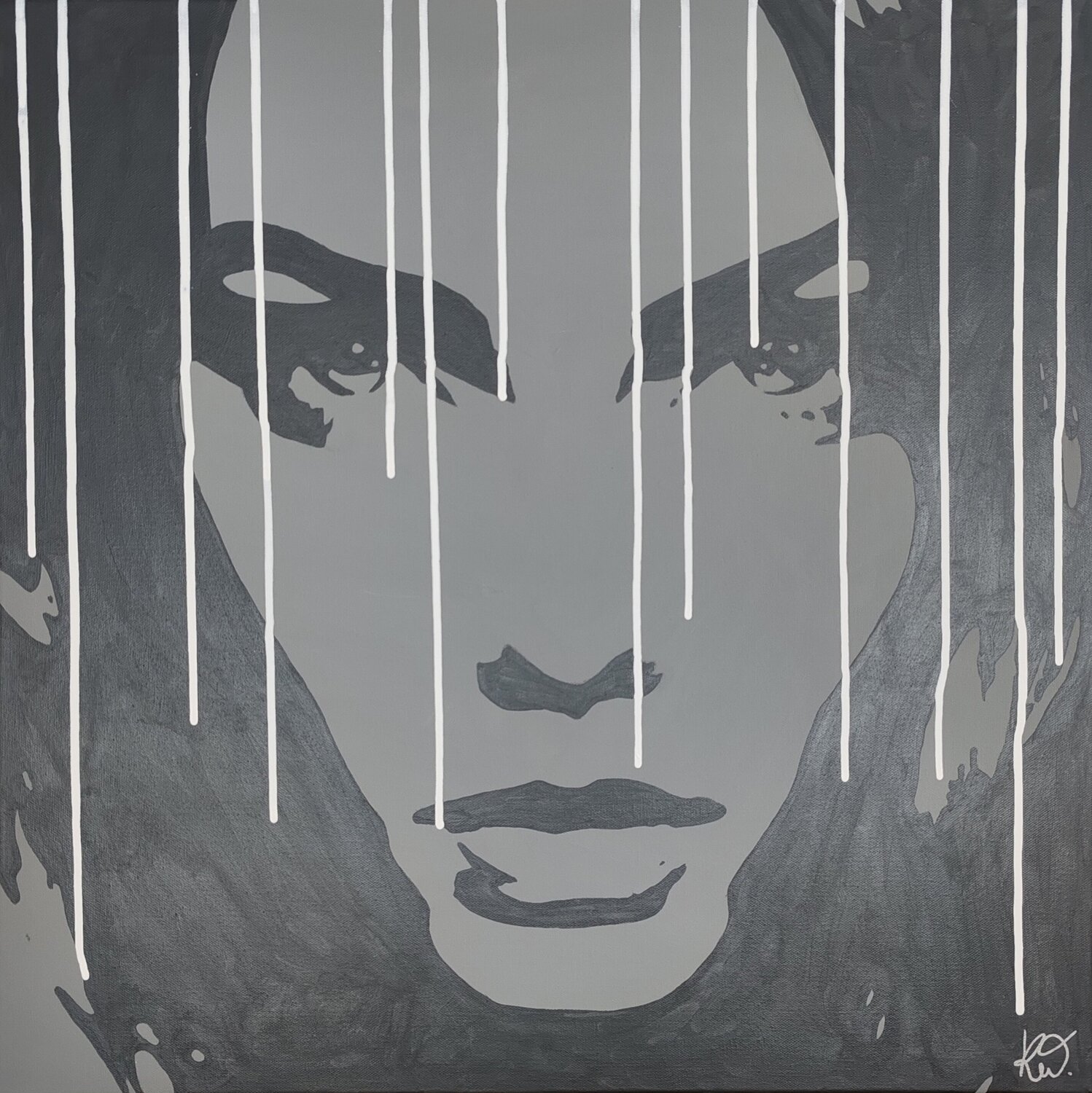 Am I beautiful? - Grey version Kevin Wilczewski Original painting for sale